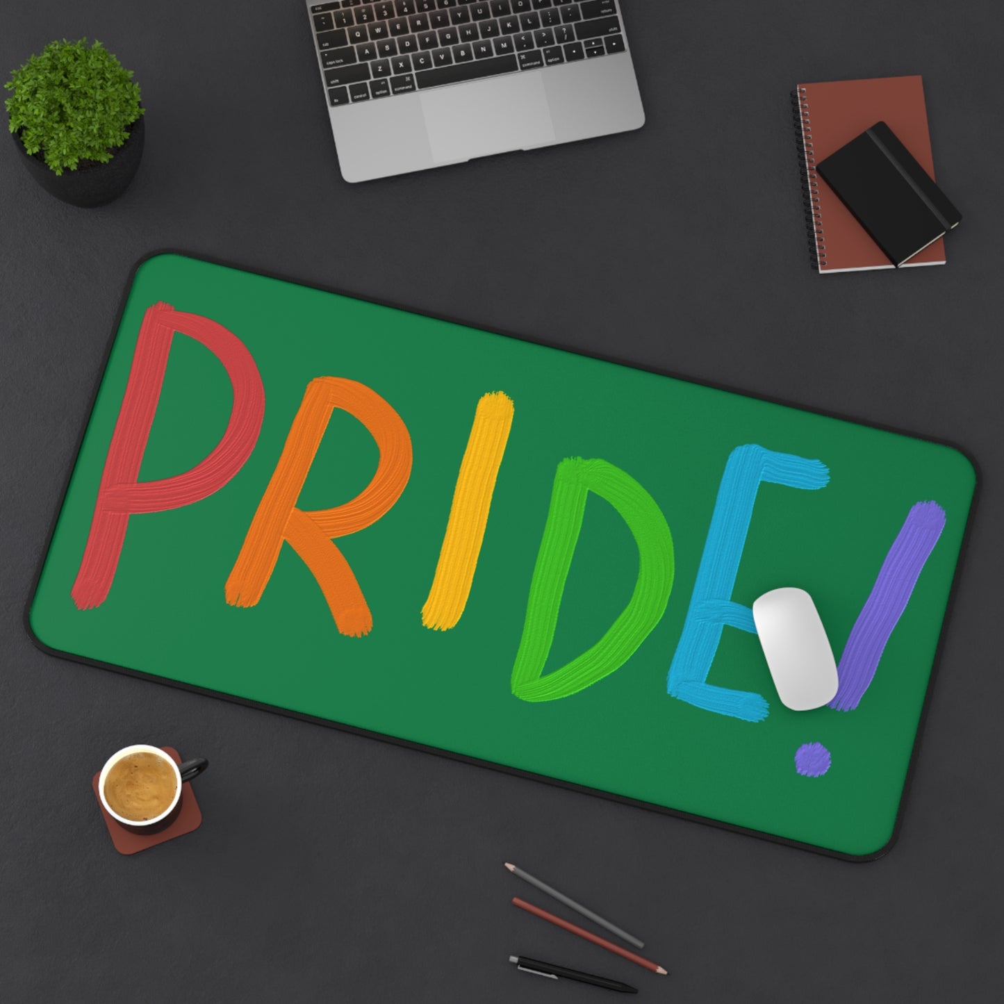 Desk Mat: LGBTQ Pride Dark Green