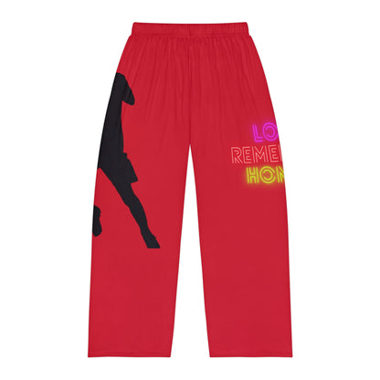 Men's Pajama Pants: Soccer Dark Red