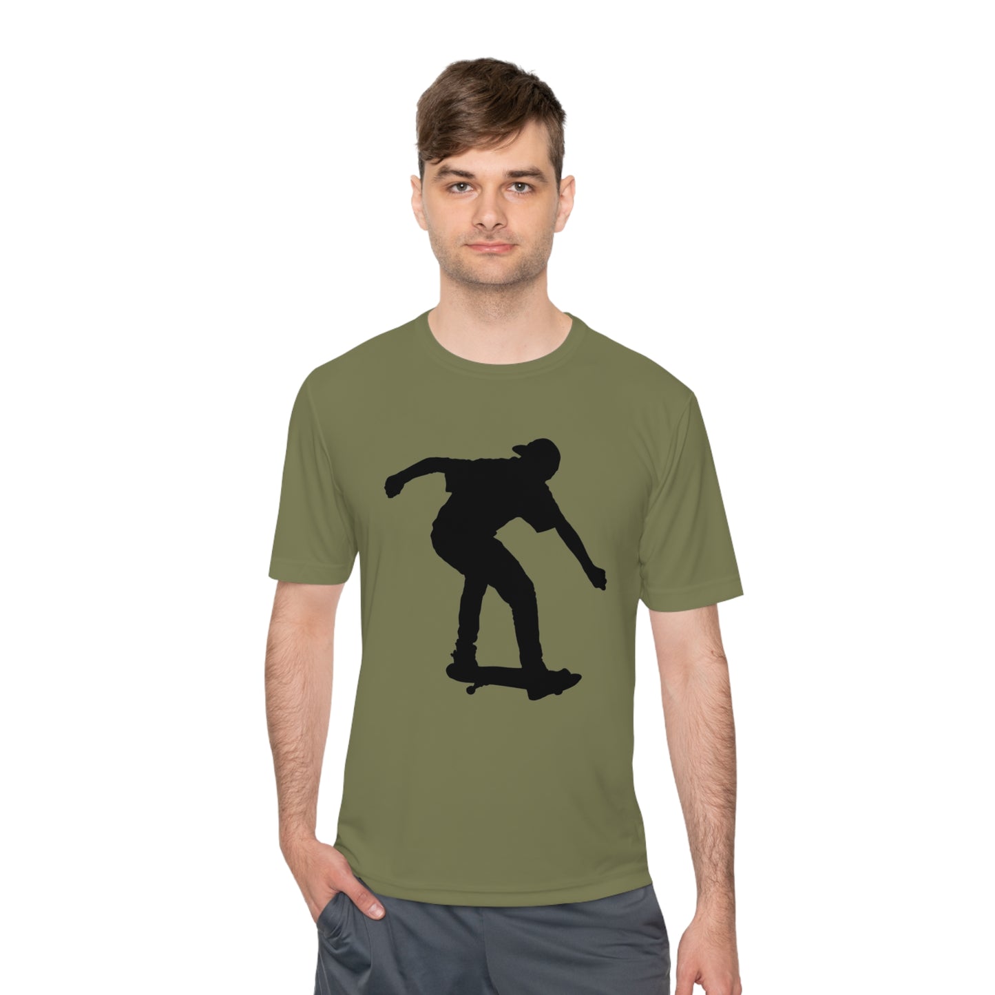 Moisture Wicking Tee: Skateboarding #2