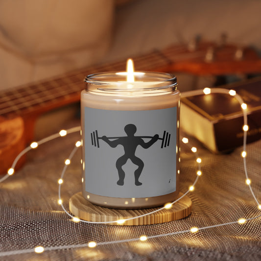 Scented Candle, 9oz: Weightlifting Grey