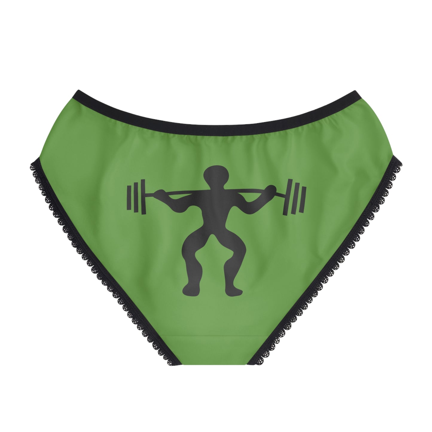 Women's Briefs: Weightlifting Green