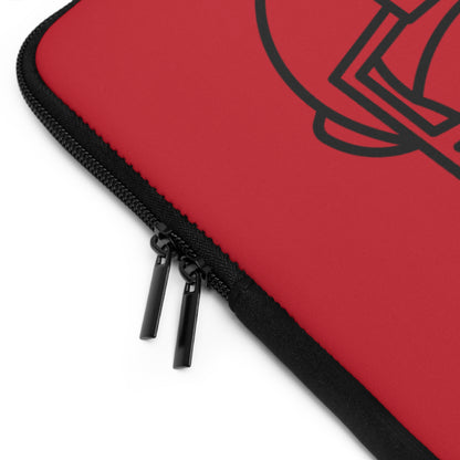 Laptop Sleeve: Football Dark Red