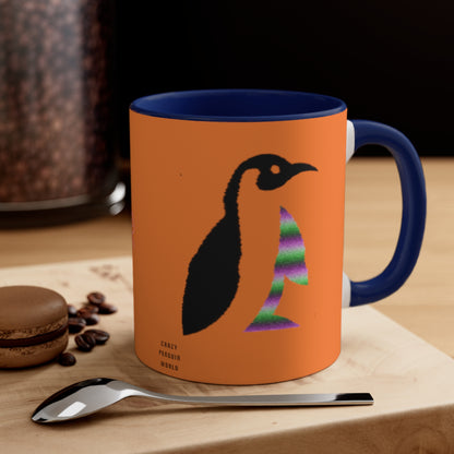 Accent Coffee Mug, 11oz: Crazy Penguin World Logo Crusta