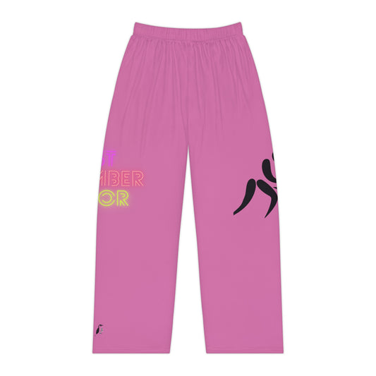 Women's Pajama Pants: Wrestling Lite Pink