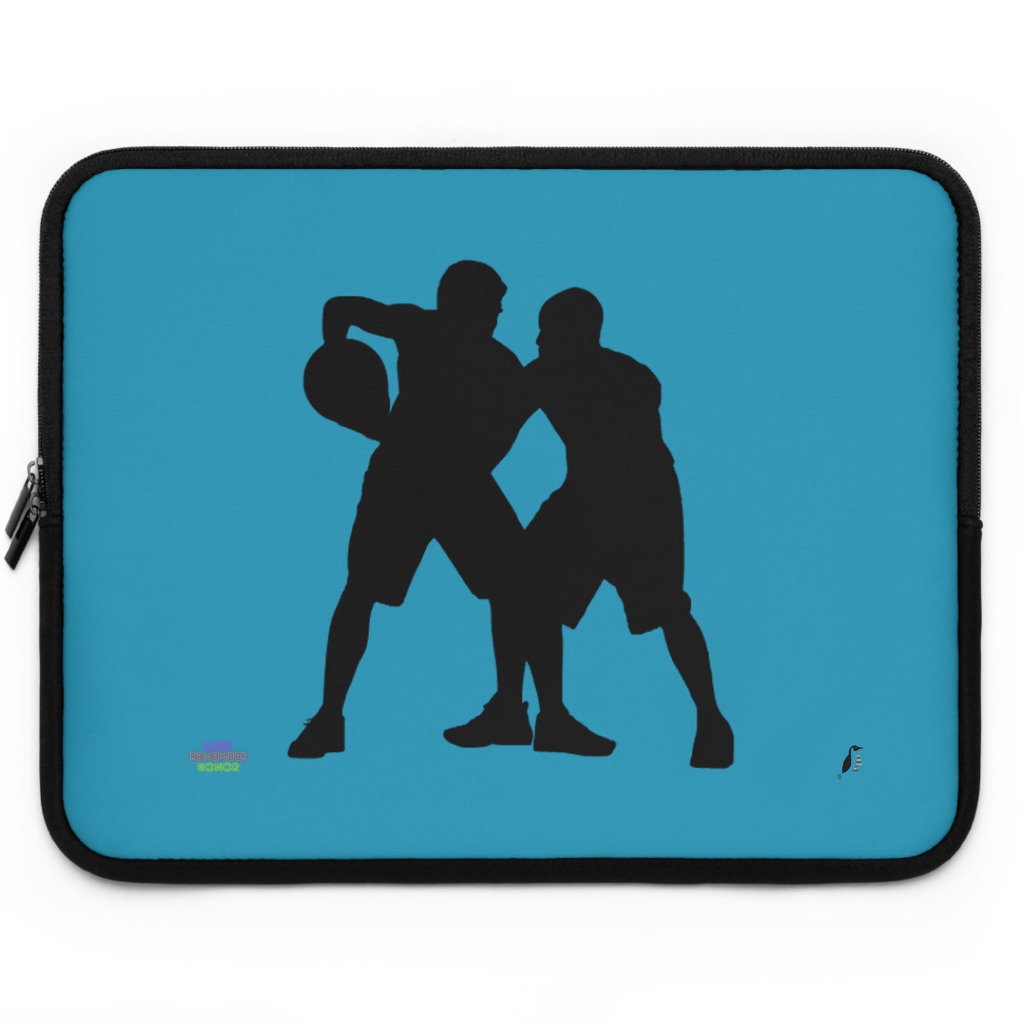 Laptop Sleeve: Basketball Turquoise