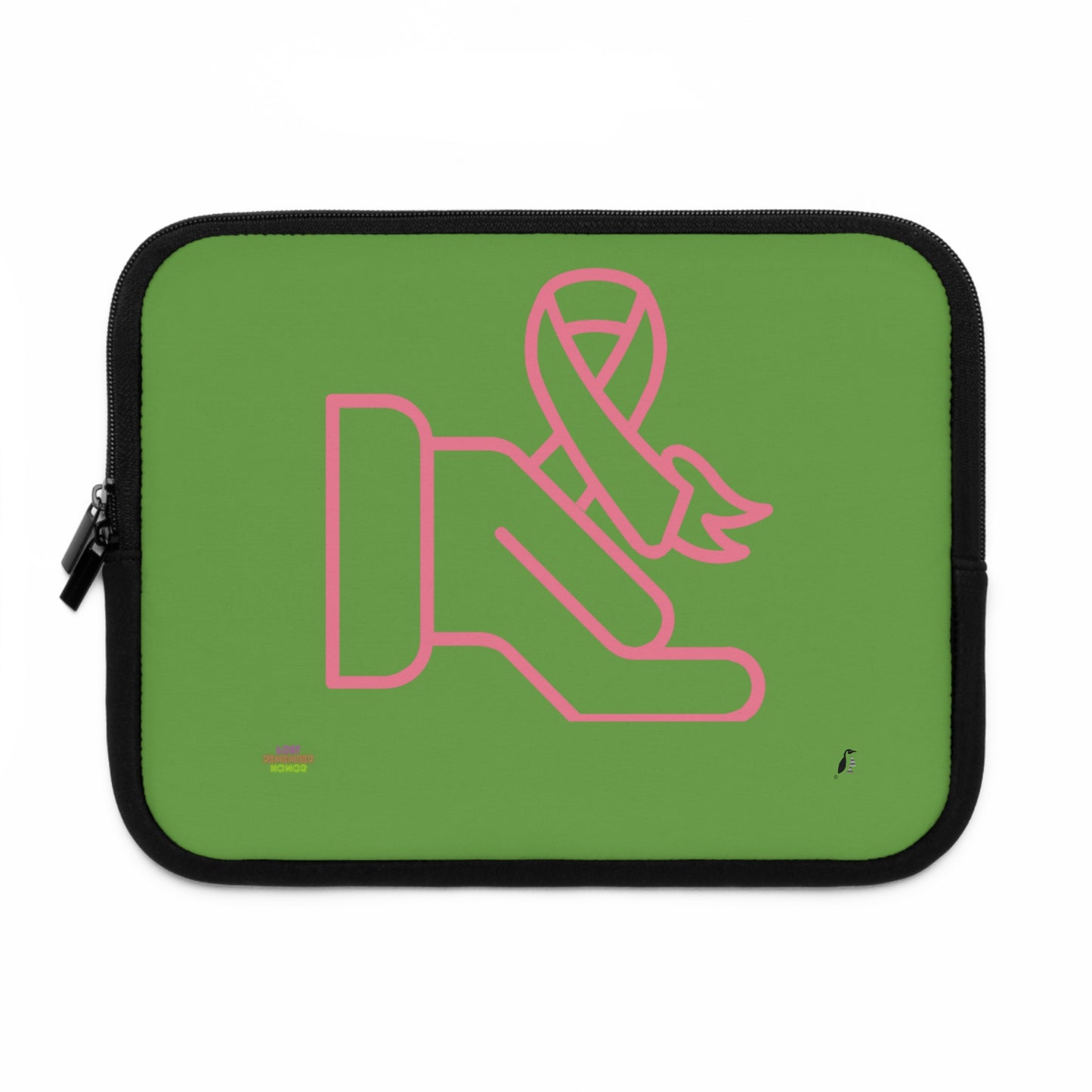 Laptop Sleeve: Fight Cancer Green