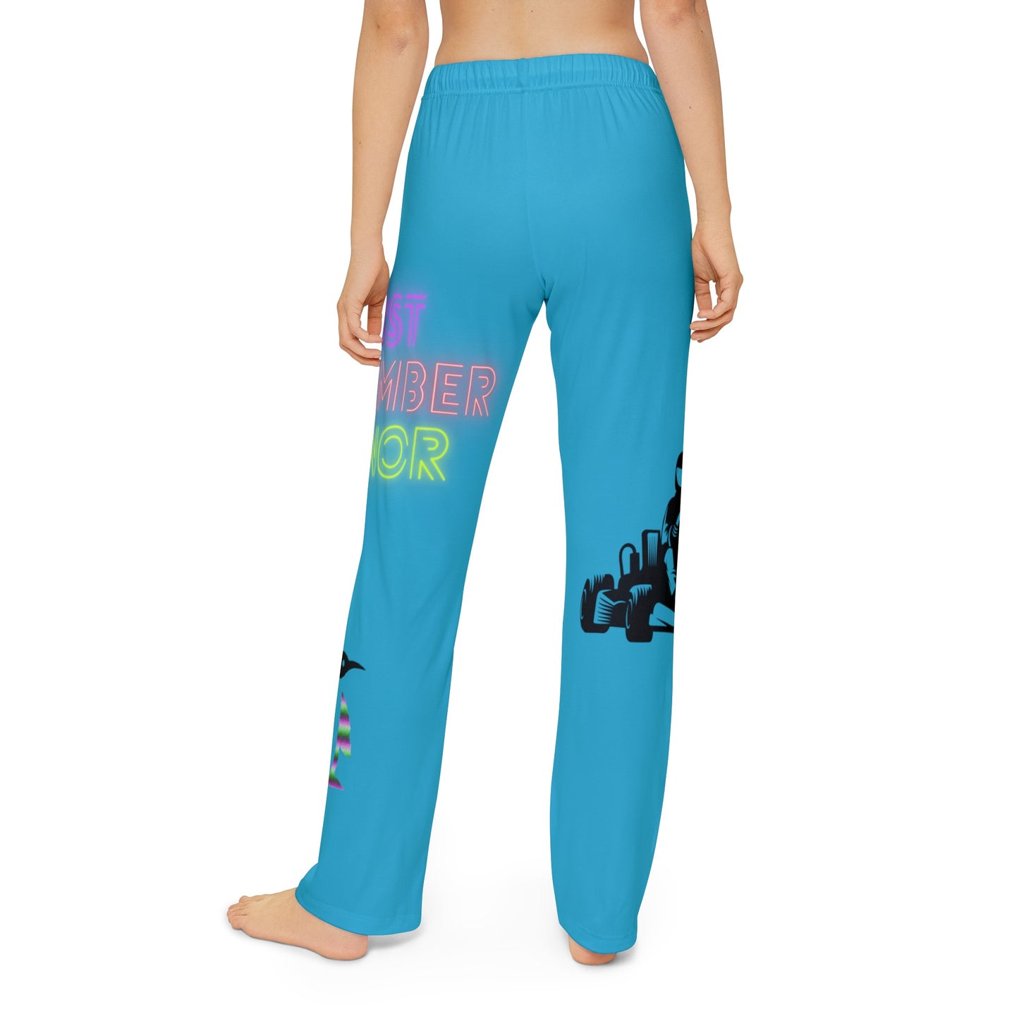 Kids Pajama Pants: Racing Turquoise