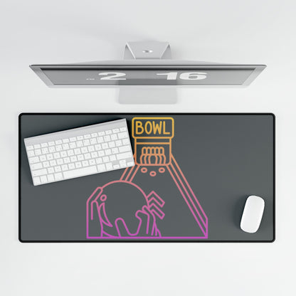 Desk Mats: Bowling Dark Grey