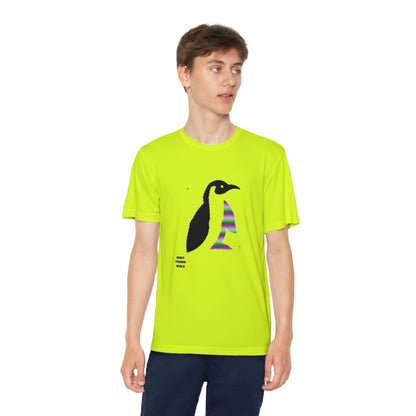 Youth Competitor Tee #1 : Crazy Penguin World Logo 