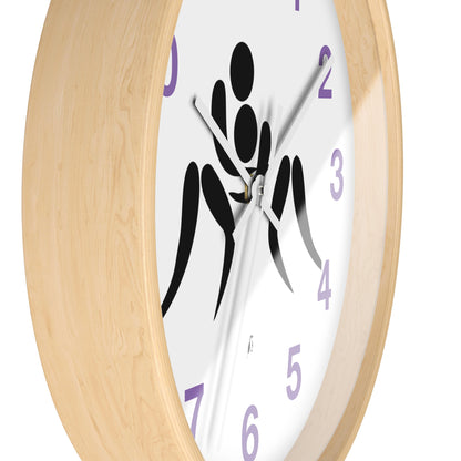 Wall clock: Wrestling Lite Purple