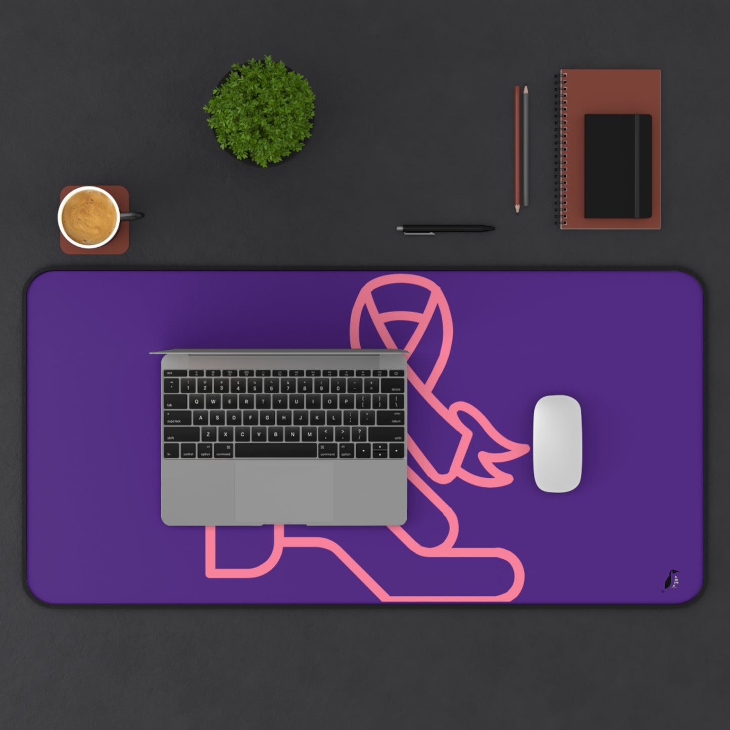 Desk Mat: Fight Cancer Purple