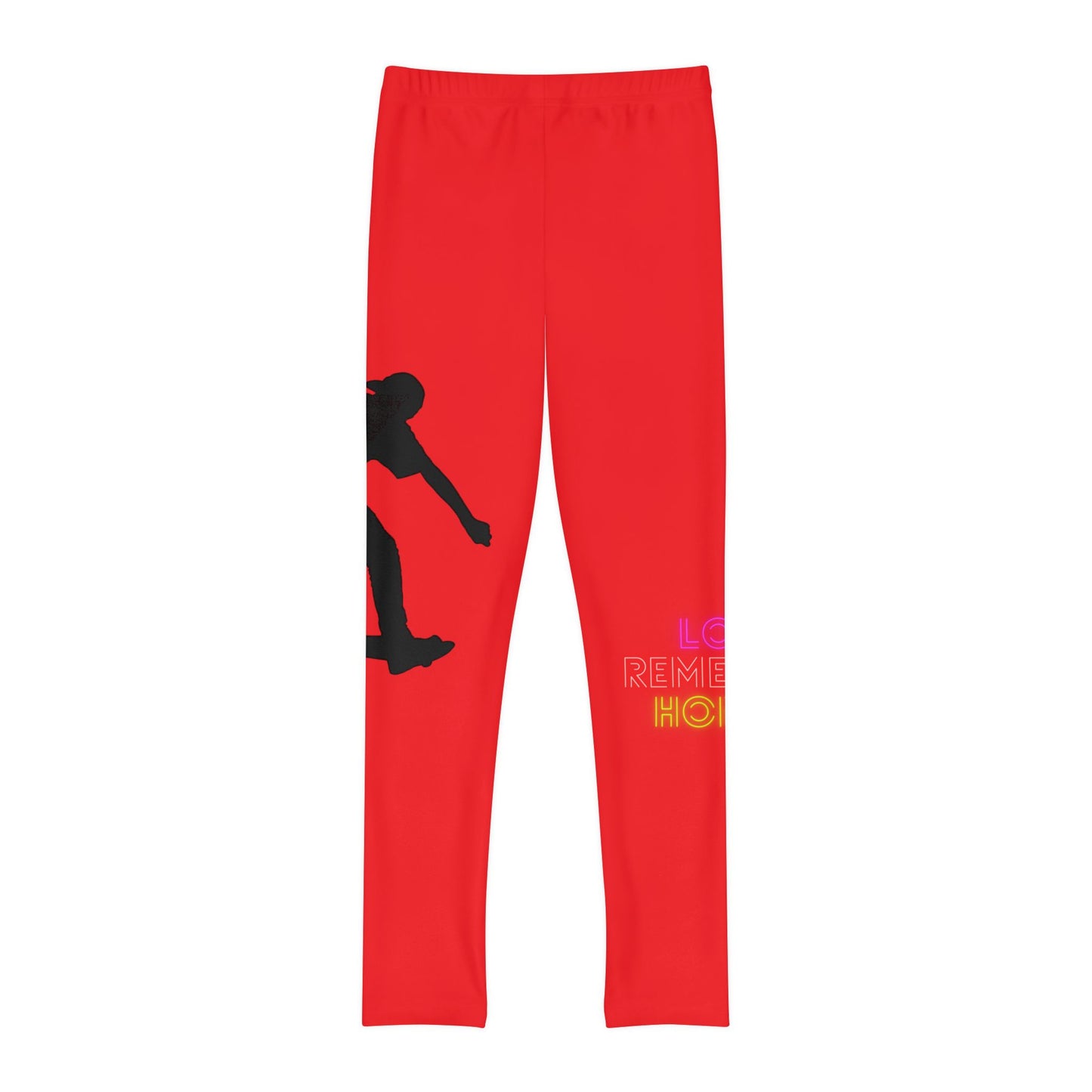 Youth Full-Length Leggings: Skateboarding Red