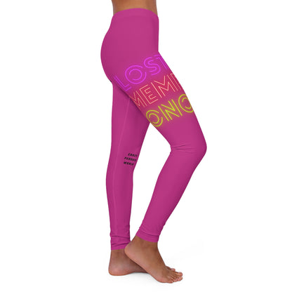 Women's Spandex Leggings: Lost Remember Honor Pink