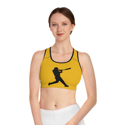 Sports Bra: Baseball Yellow