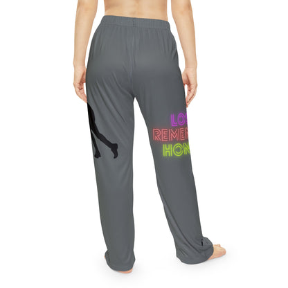 Pambabaeng Pajama Pants: Hockey Dark Grey