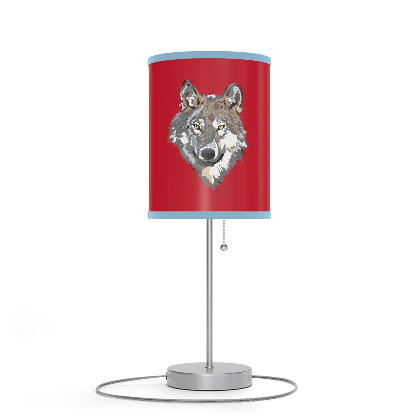 Lamp on a Stand, US|CA plug: Wolves Dark Red