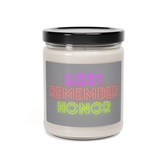 Scented Soy Candle, 9oz: Lost Remember Honor Grey