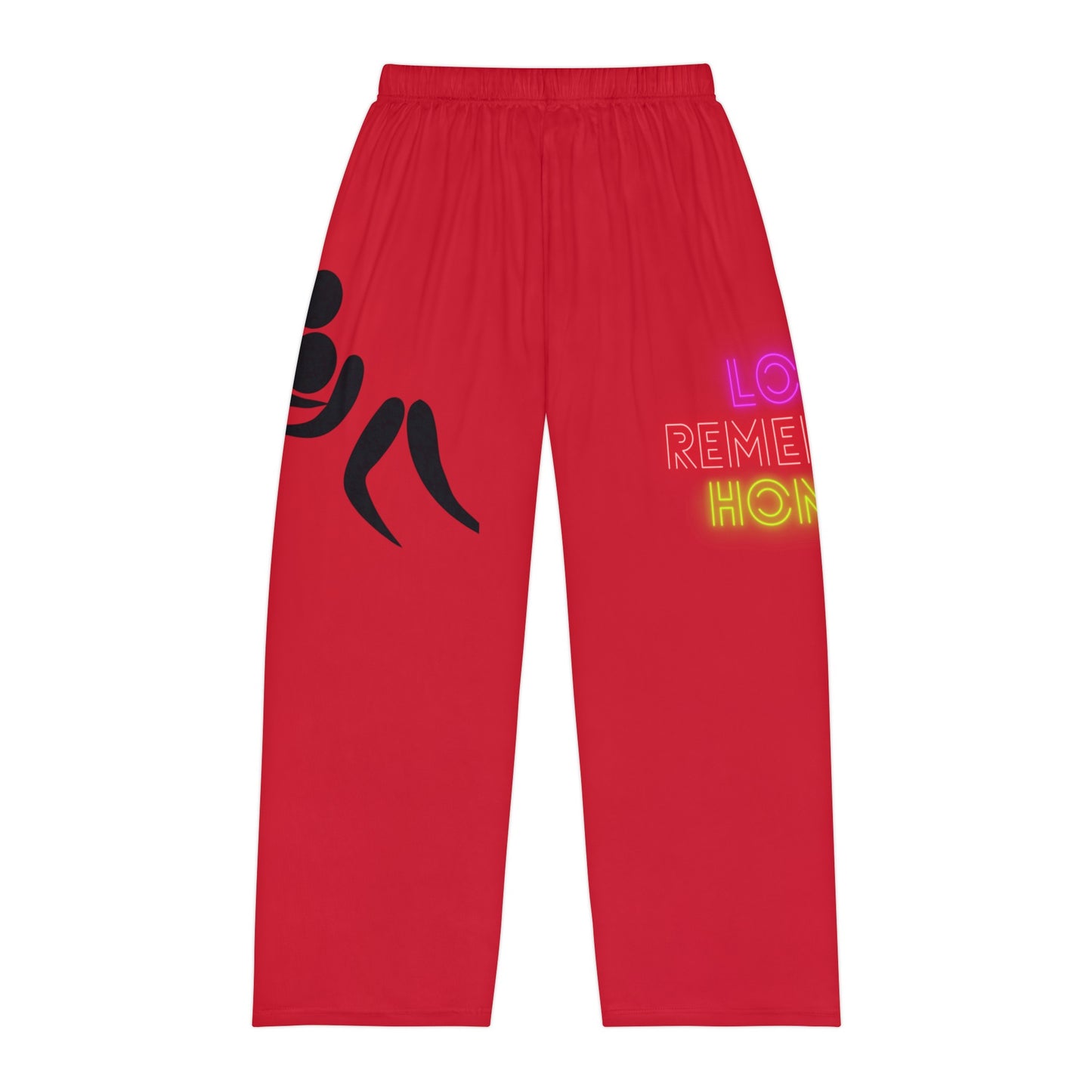 Panlalaking Pajama Pants: Wrestling Dark Red 