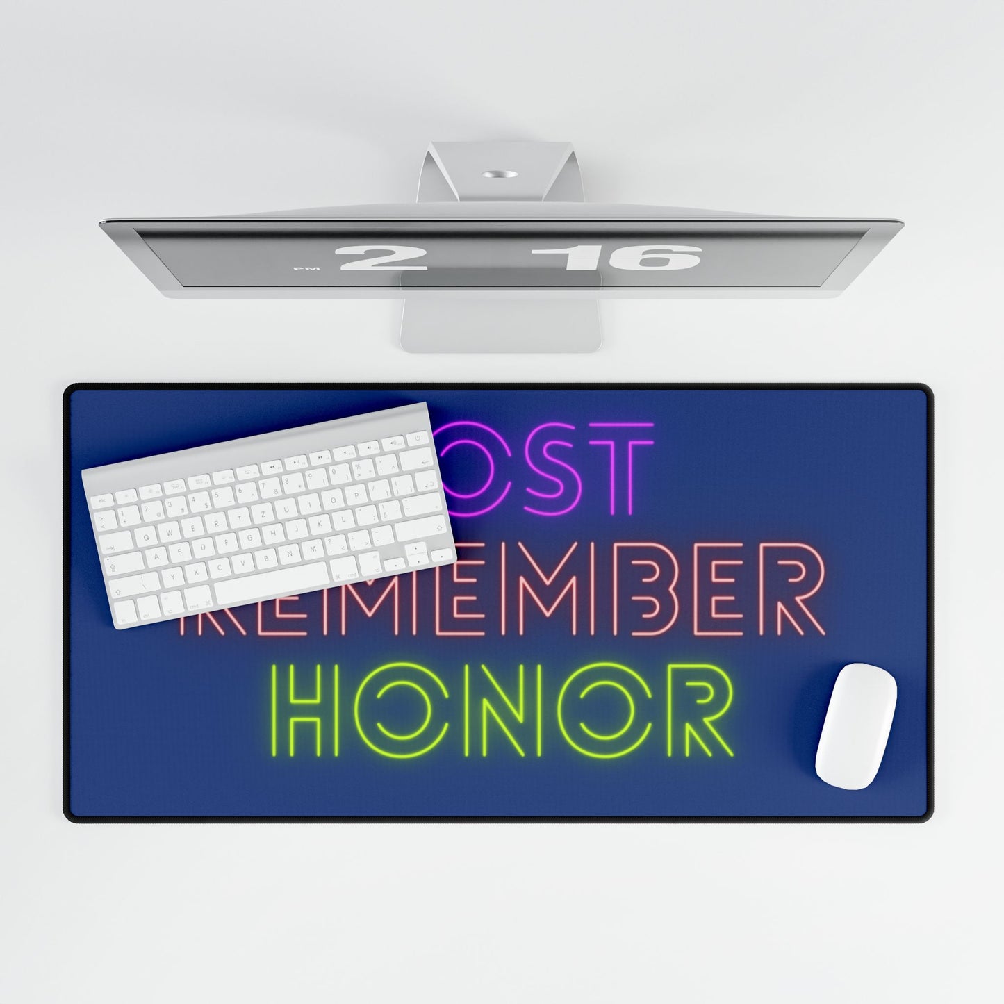 Desk Mats: Lost Remember Honor Dark Blue