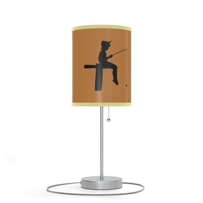 Lamp on a Stand, US|CA plug: Fishing Lite Brown