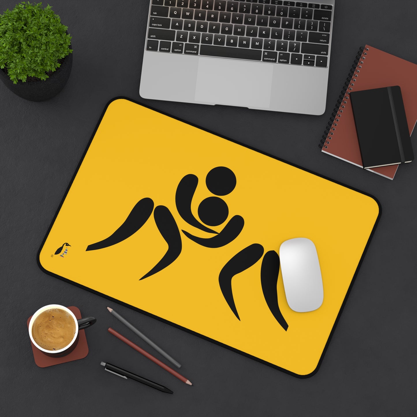 Desk Mat: Wrestling Yellow