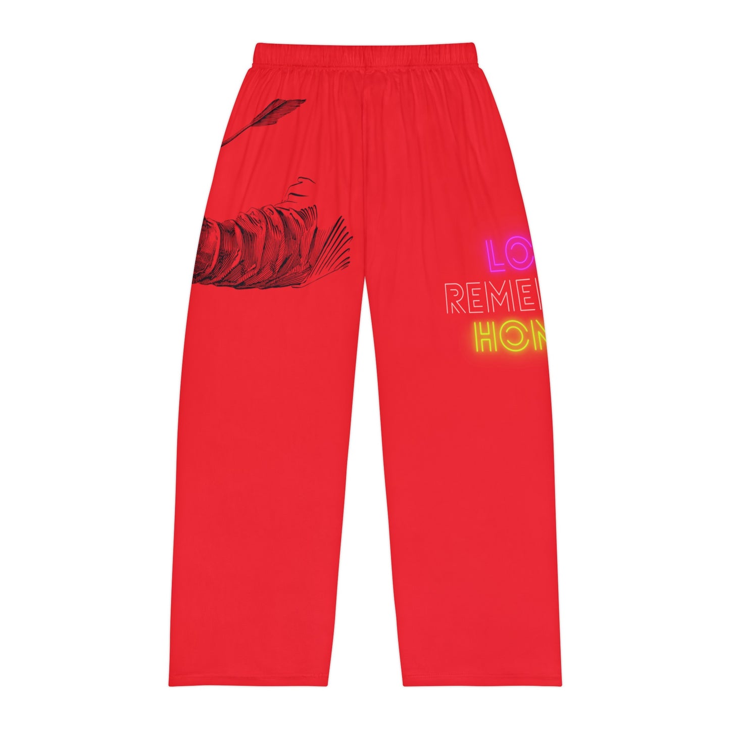 Men's Pajama Pants: Writing Red