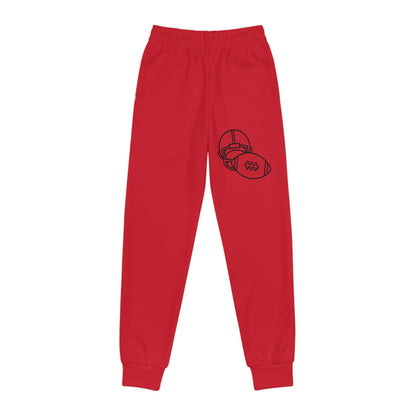 Youth Joggers: Football Dark Red