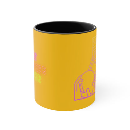 Accent Coffee Mug, 11oz: Bowling Yellow