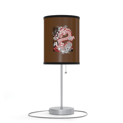 Lamp on a Stand, US|CA plug: Dragons Brown