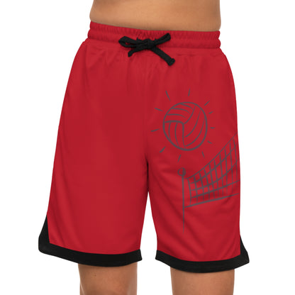 Basketball Rib Shorts: Volleyball Dark Red