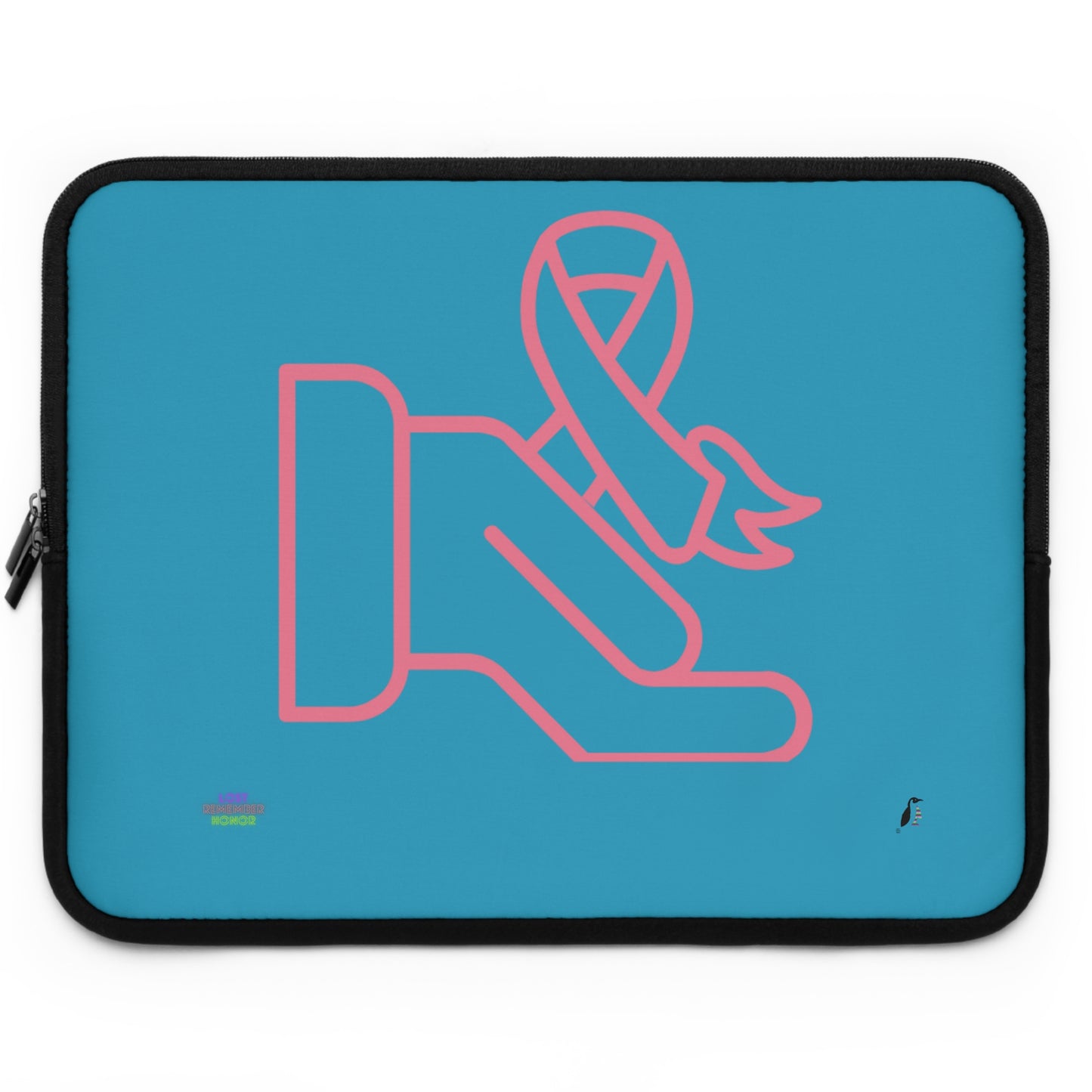 Laptop Sleeve: Fight Cancer Turquoise