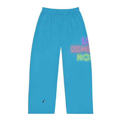 Men's Pajama Pants: Lost Remember Honor Turquoise