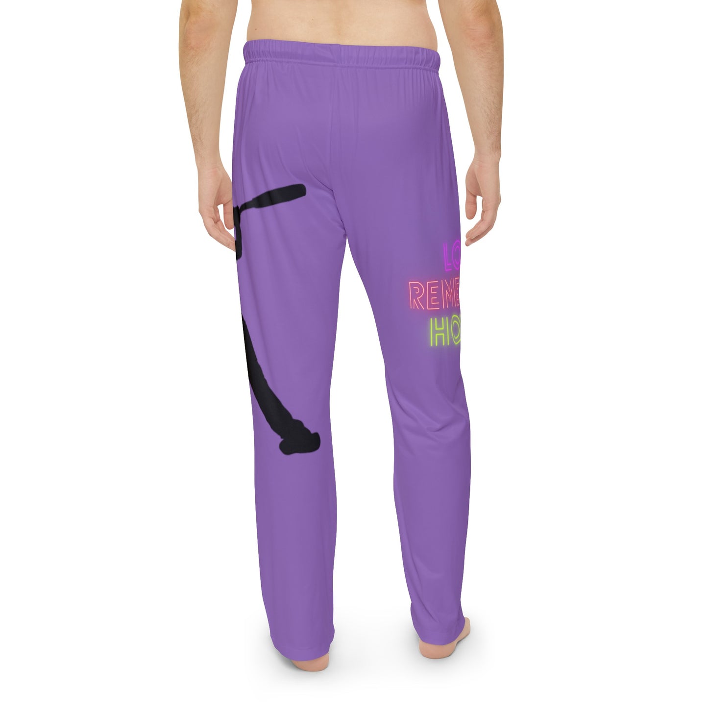 Men's Pajama Pants: Baseball Lite Purple