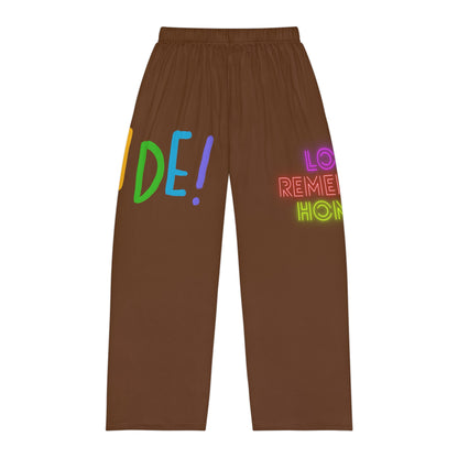 Men's Pajama Pants: LGBTQ Pride Brown