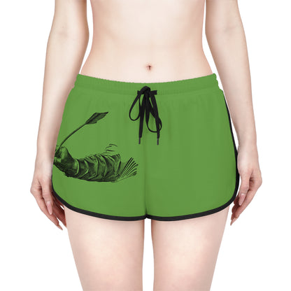 Women's Relaxed Shorts: Writing Green