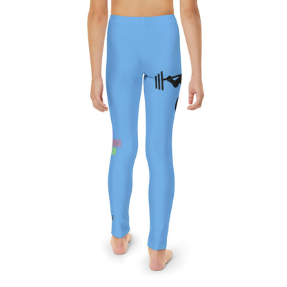 Youth Full-Length Leggings: Weightlifting Lite Blue