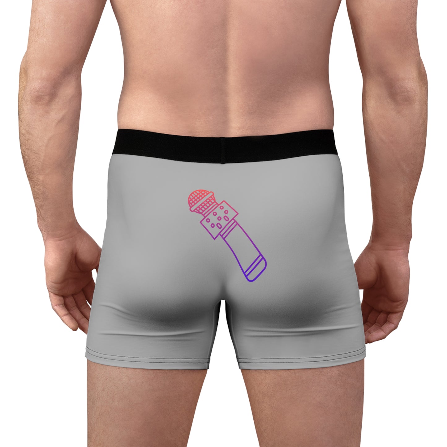 Men's Boxer Briefs: Music Lite Grey