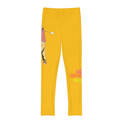 Youth Full-Length Leggings: Golf Yellow