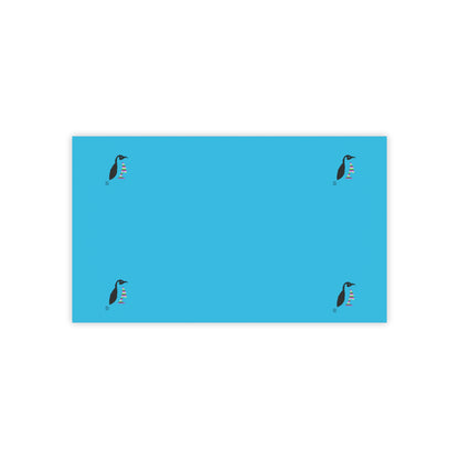 Post-it® Note Pads: Crazy Penguin World Logo Turquoise