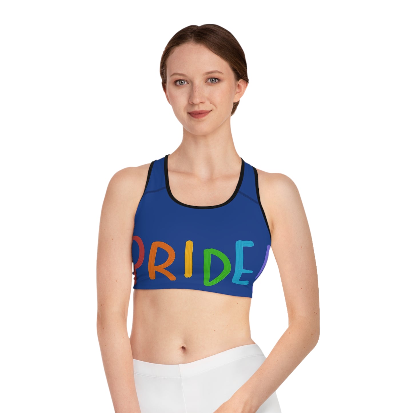 Sports Bra: LGBTQ Pride Dark Blue