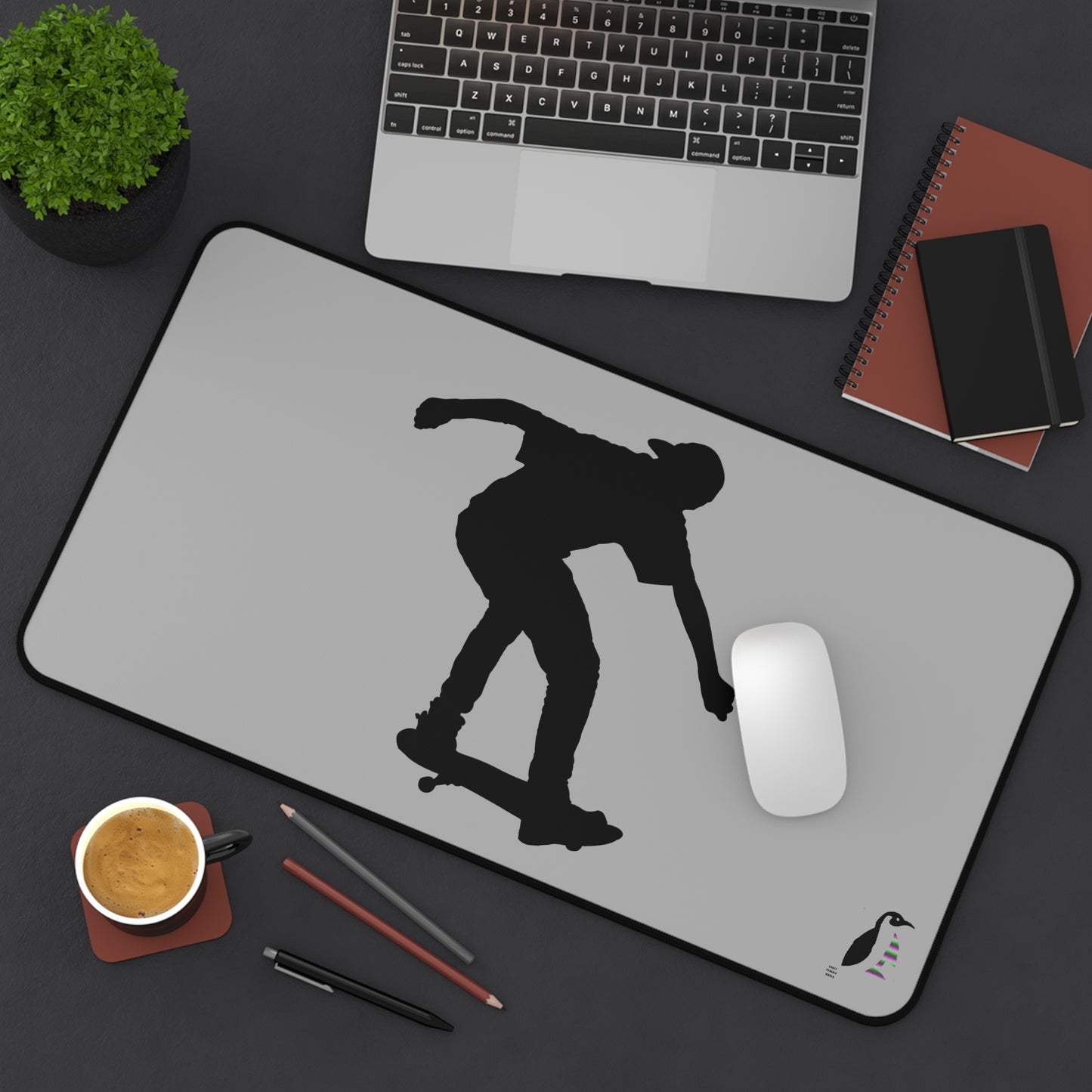 Desk Mat: Skateboarding Lite Grey