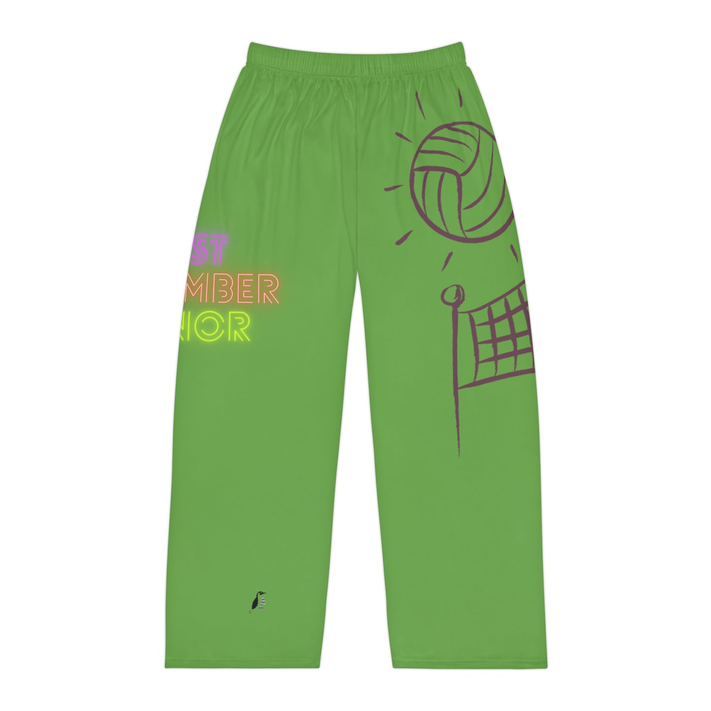 Men's Pajama Pants: Volleyball Green