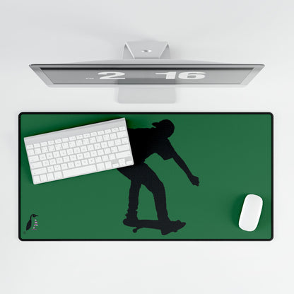 Desk Mats: Skateboarding Dark Green