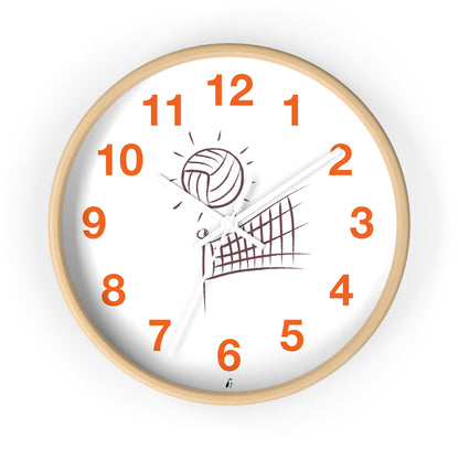 Wall clock: Volleyball Orange