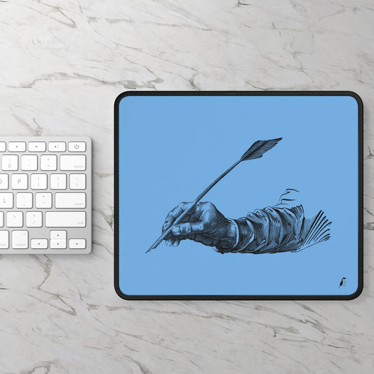 Gaming Mouse Pad: Writing Lite Blue