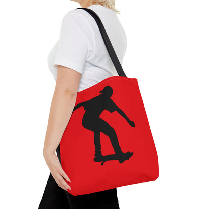 Tote Bag: Skateboarding Red