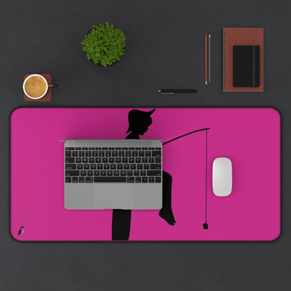 Desk Mat: Fishing Pink