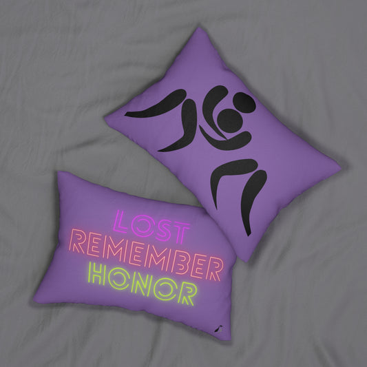 Spun Polyester Lumbar Pillow: Wrestling Lite Purple