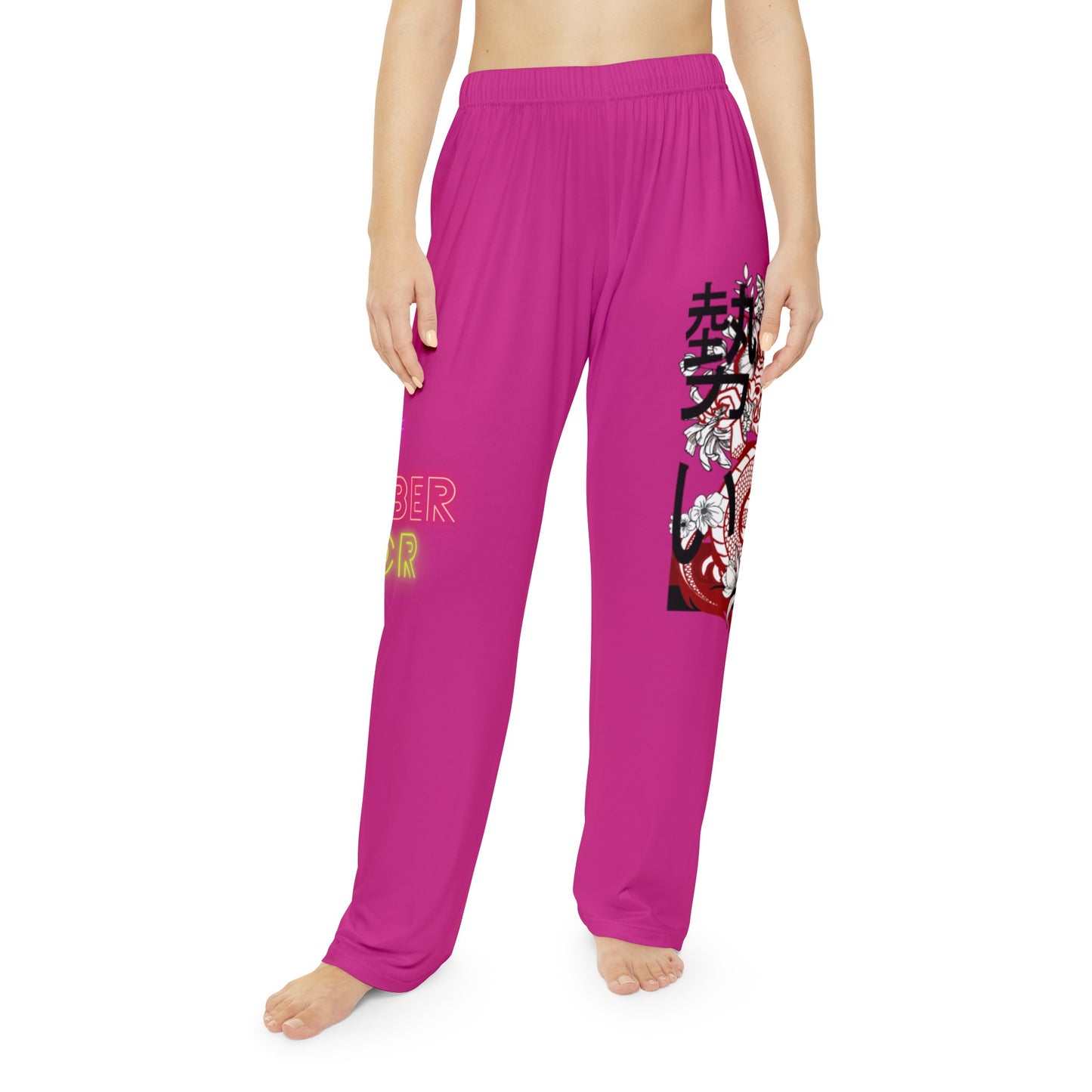 Women's Pajama Pants: Dragons Pink