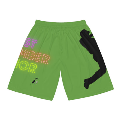 Basketball Shorts: Baseball Green